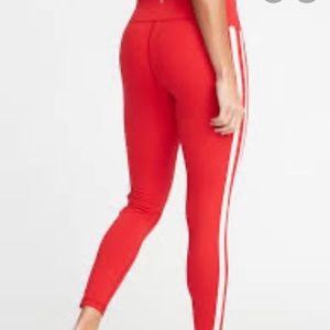 High-Waisted Side-Stripe 7/8-Length Leggings